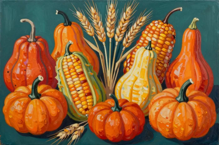 Teal Cornucopia