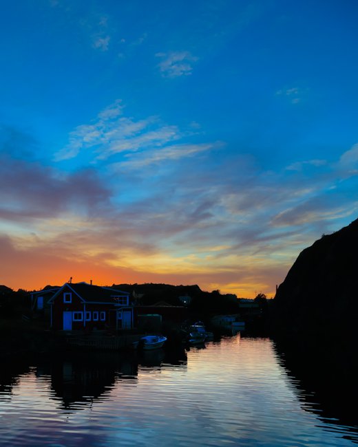 Quidi Vidi Night Fall - Newfoundland art print