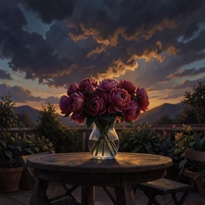 Storm Peonies