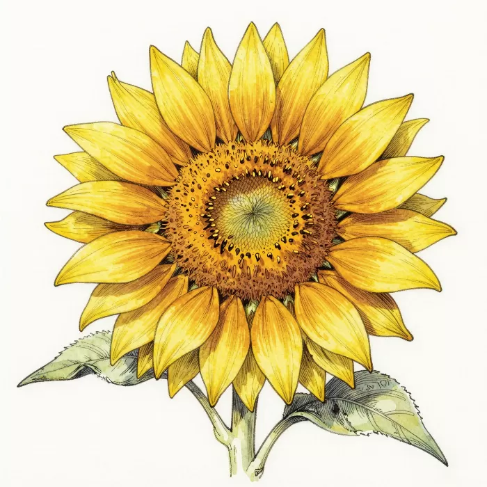 Ink Sunflower