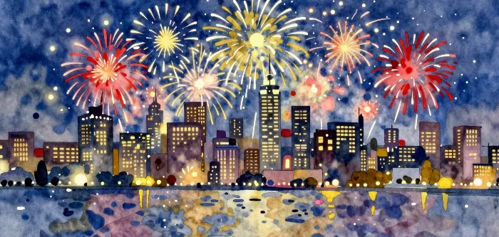 Midnight Fireworks