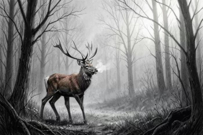 Stag In Mist II