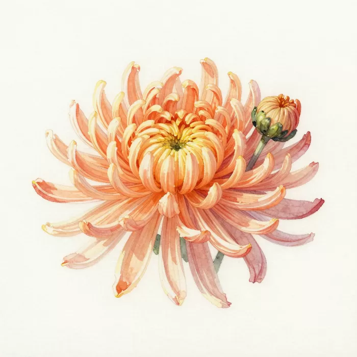 Coral Chrysanthemum
