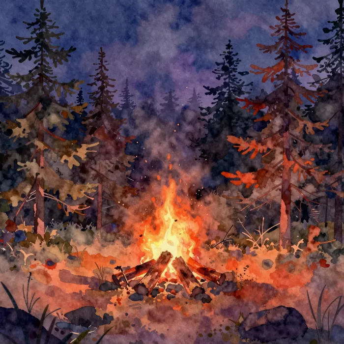 Flickering Campfire