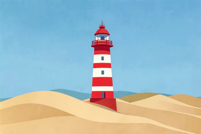 Striped Lighthouse