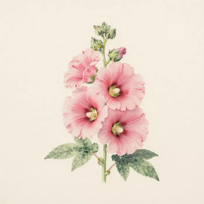 Hollyhock Stems