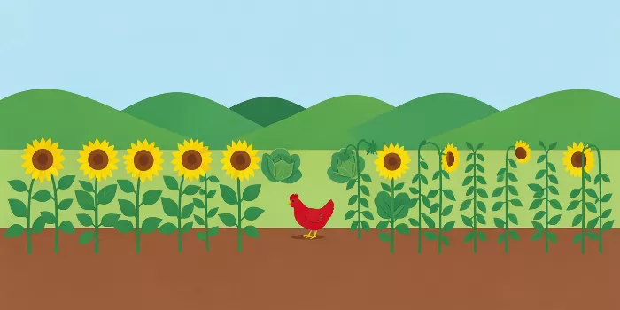 Hen And Garden