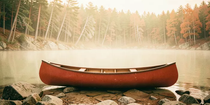 Canoe On Granite