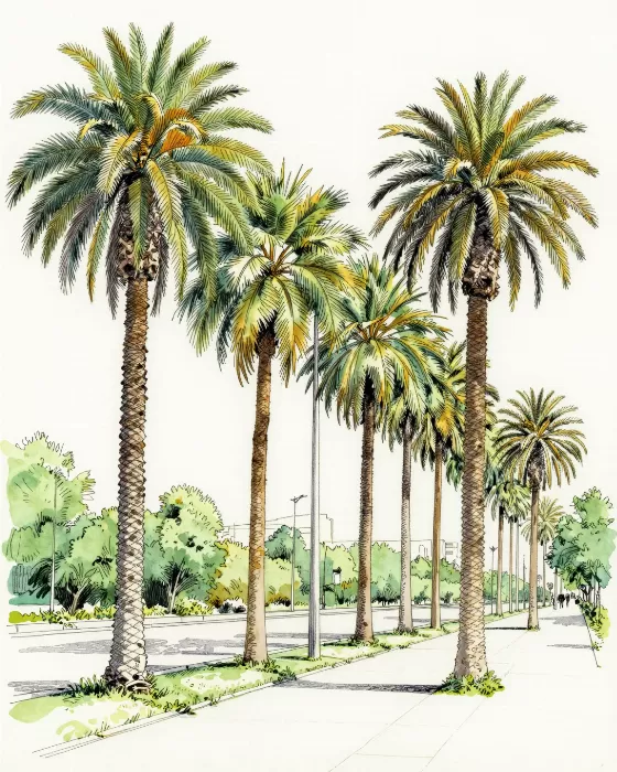 Sunlit Palms