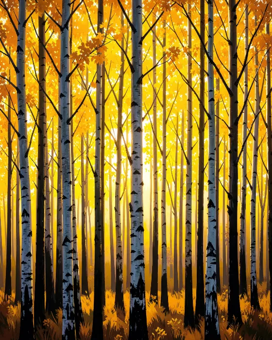 Golden Birches