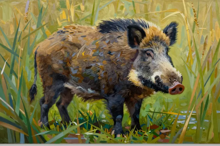 Boar At The Pool