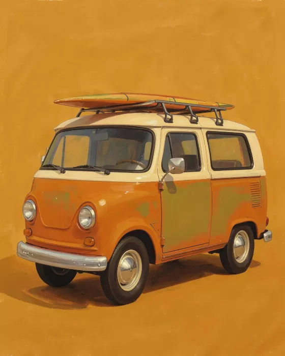 Mustard Surf Van