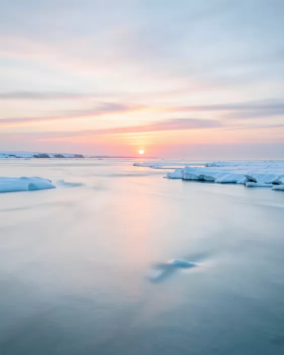 Sunset Ice