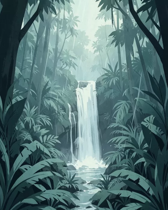 Misty Waterfall