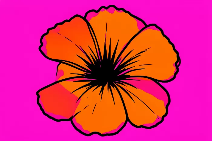 Neon Hibiscus