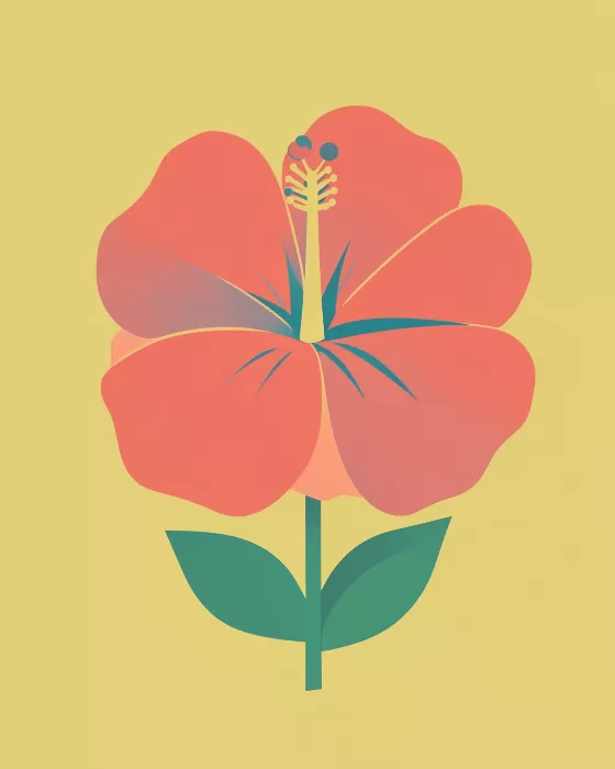 Coral Hibiscus