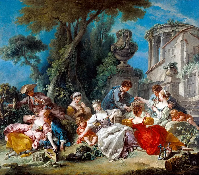 Francois Bouchers The Bird Catchers