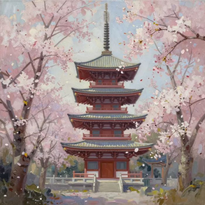 Springtime Pagoda