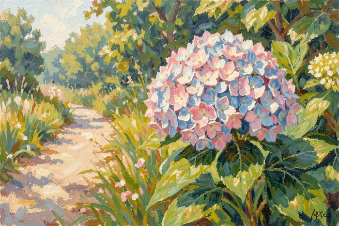 Sunlit Hydrangea