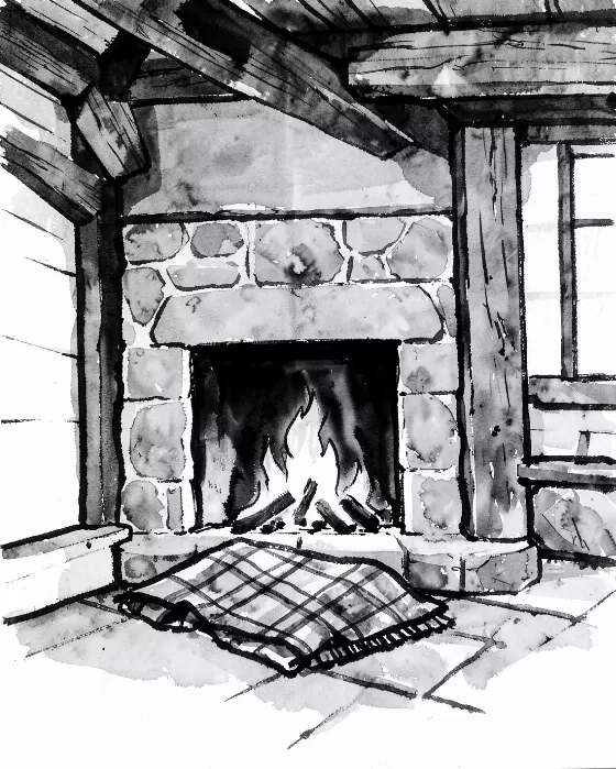 Rustic Fireplace