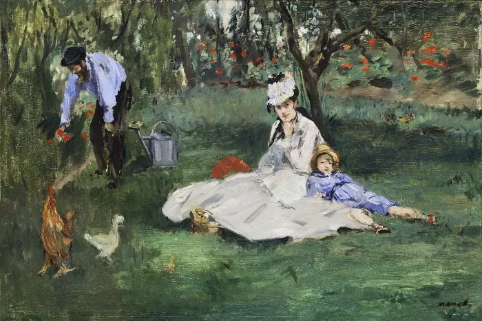The Monet Family in Their Garden at Argenteuil