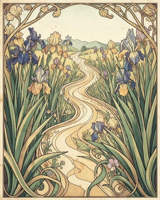 Flowing Irises