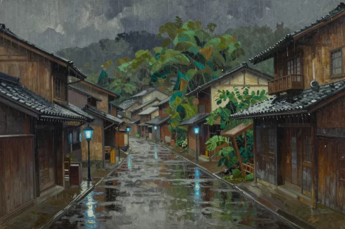 Rainsoaked Village