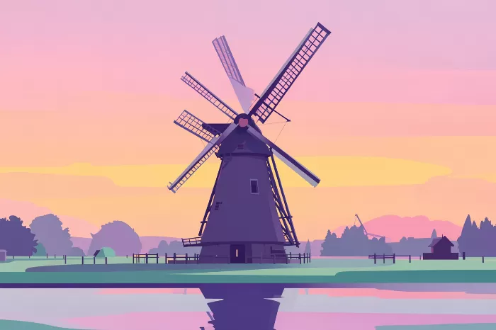 Pastel Windmill