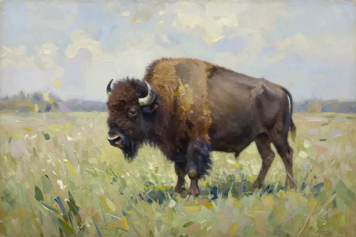 Sunlit Bison