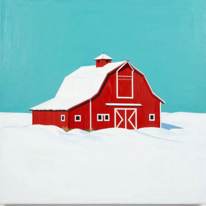 Red Barn Winter