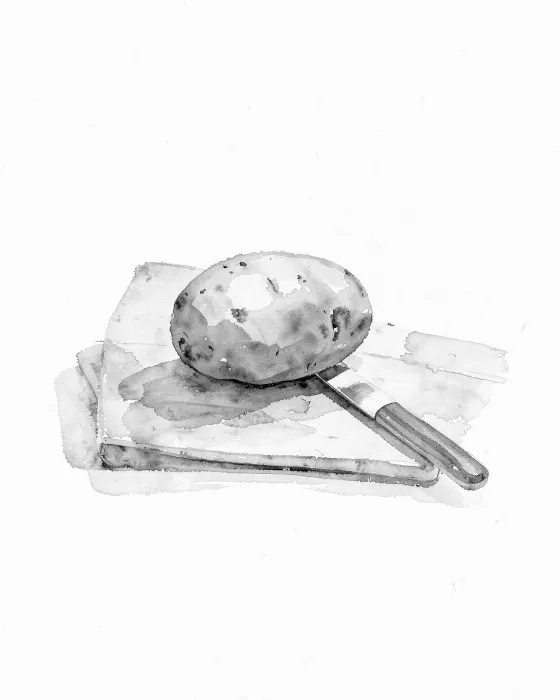 Potato And Knife