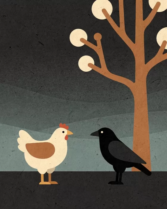 Hen And Crow