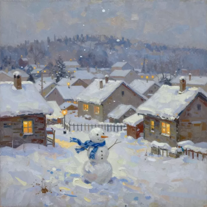 Snowman Dusk
