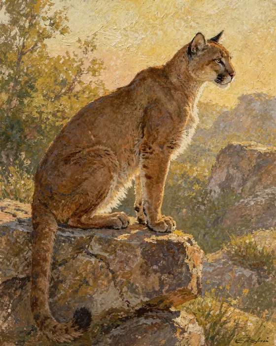 Sunlit Cougar