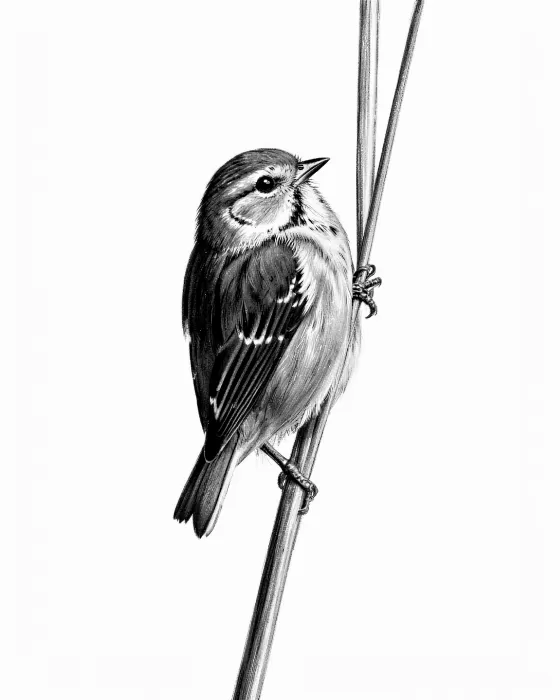 Perched Warbler