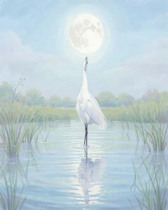 Moonlit Egret II