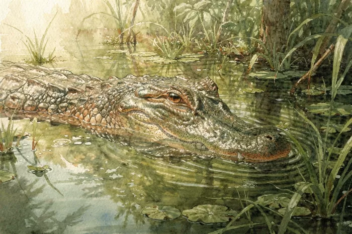 Sunlit Alligator