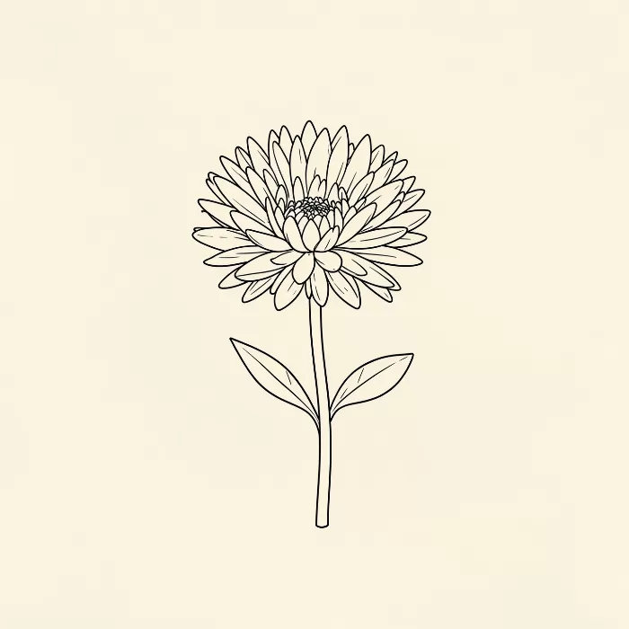 Ink Chrysanthemum II