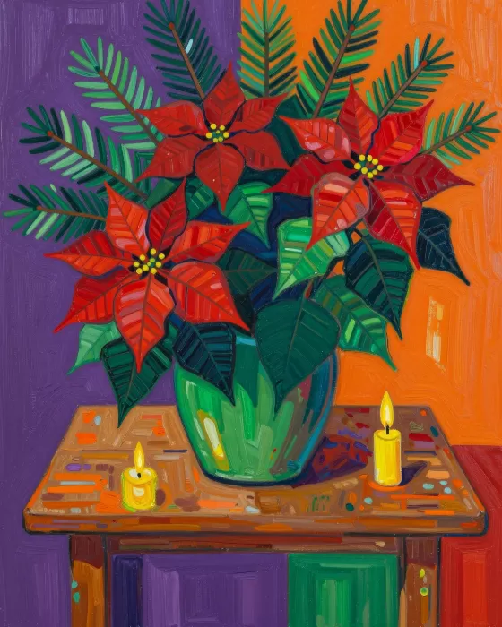 Rustic Poinsettias