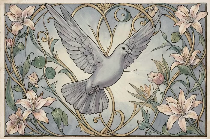Dove And Lilies