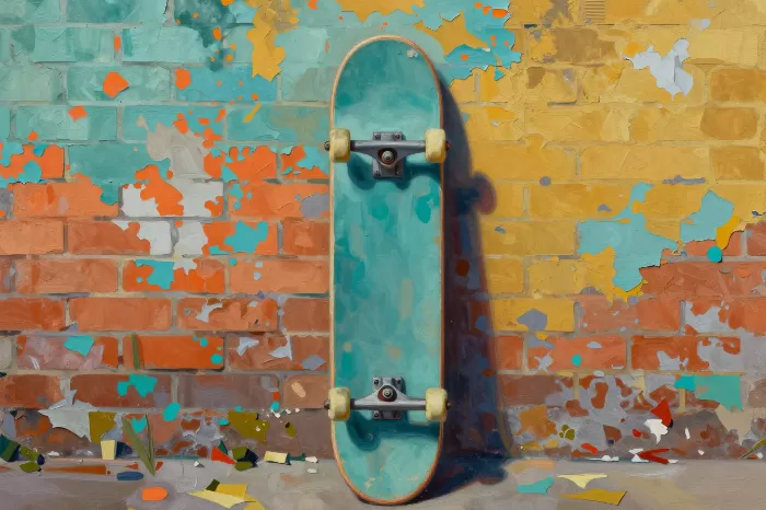 Teal Skateboard
