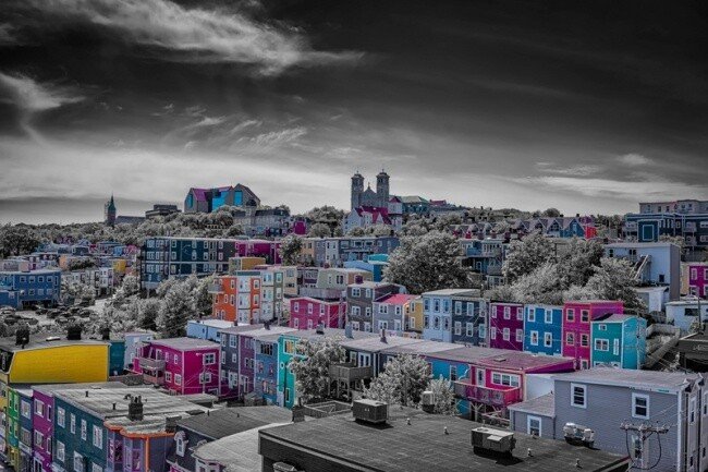 Colourful City - Newfoundland art print