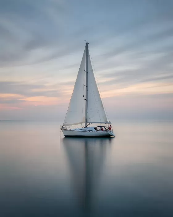 Anchored Sailboat