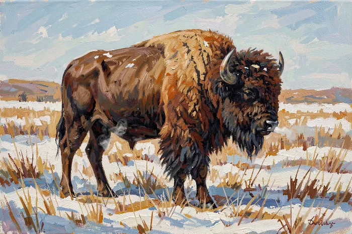 Solitary Bison