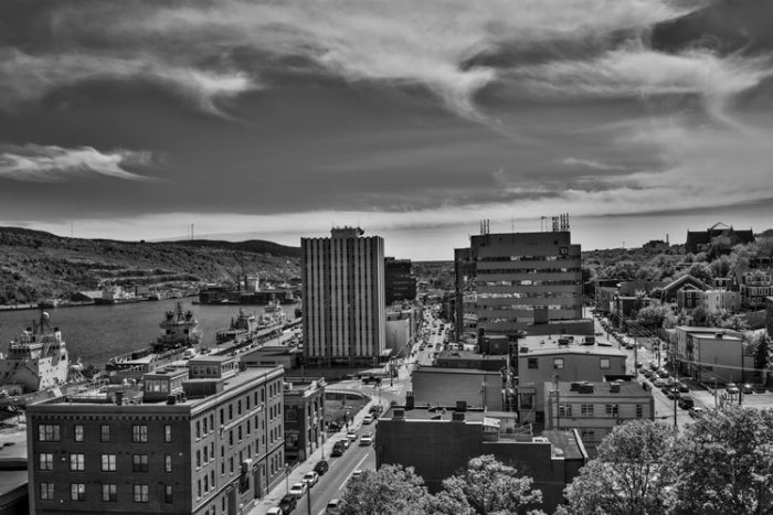 St John's BW - Newfoundland art print
