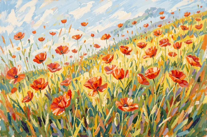 Sunlit Poppies
