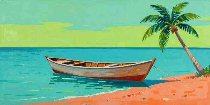 Skiff And Palm