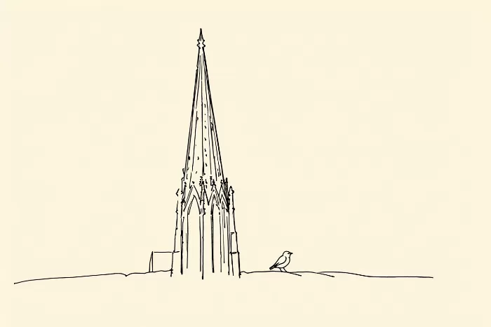 Spire And Bird