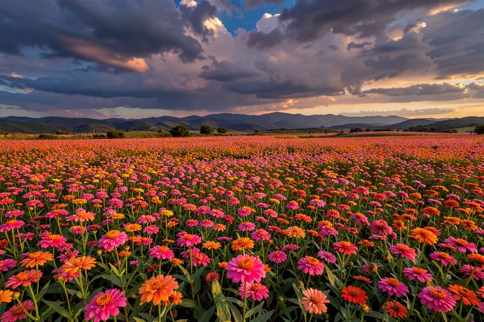 Zinnia Sunset