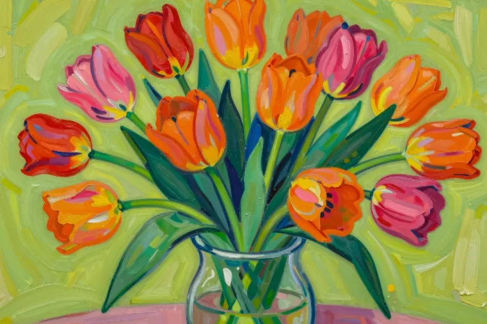 Lime Tulips